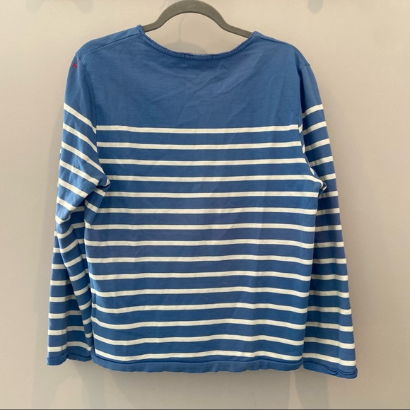 TOPMAN Breton Stripe Crewneck Sailor Pullover Sweatshirt Medium - Picture 4 of 5